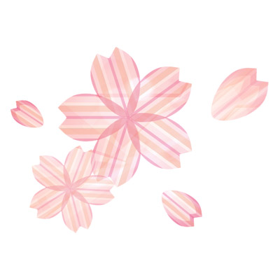 おしゃれなイラストが無料 イラストカップillustcup ピンクストライプの桜